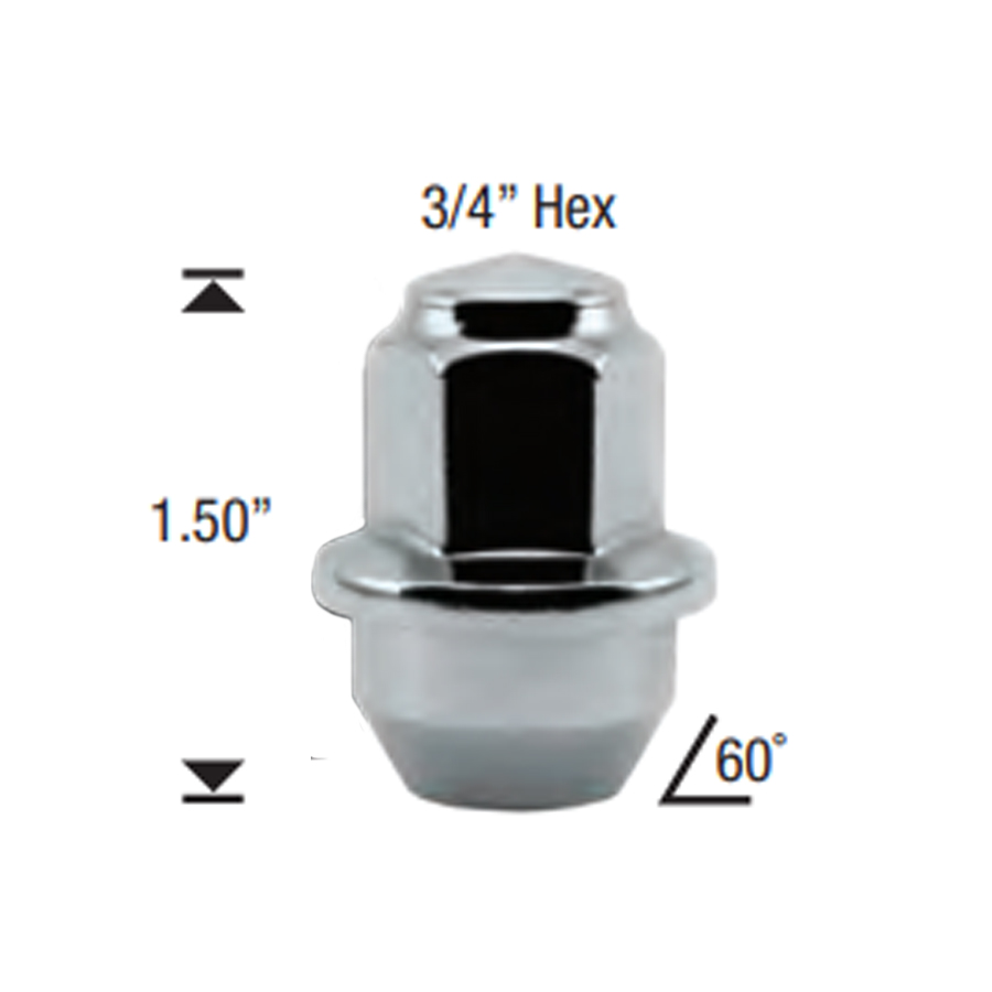 12MM X 1.50 Bulge Acorn Nut 30/Box - Kits